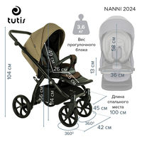 Детская коляска 3 в 1 Tutis Nanni 7 NEW 2024